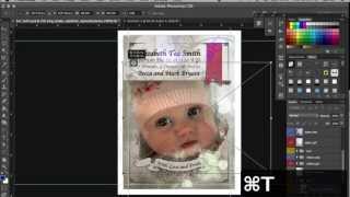 How to – Newborn Baby Card Design – Photoshop Template