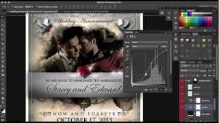 How to design in photoshop – Wedding template – Video tutorial