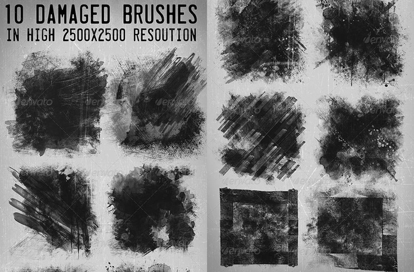 10 Damaged Brushes