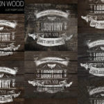 8 Logos on Wood – mockups