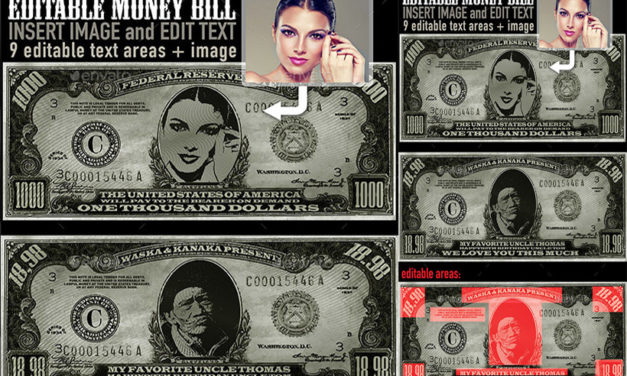 Editable Dollar Bill