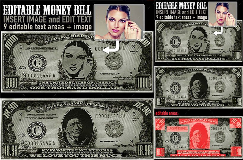 Editable Dollar Bill Template