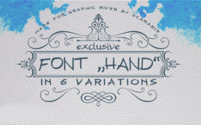 Font “HAND” in 6 versions