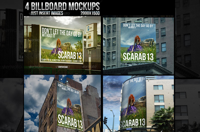 4 Billboard Mock Ups