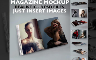 8 Page Magazine Mockup
