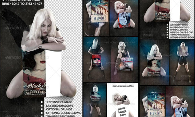 7 Layered Mockups with a Girl