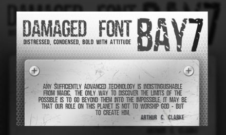 Distressed Font “BAY 7”