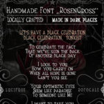 Handmade Font “RosenCross”