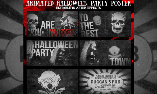 Animated Halloween Invitation Poster