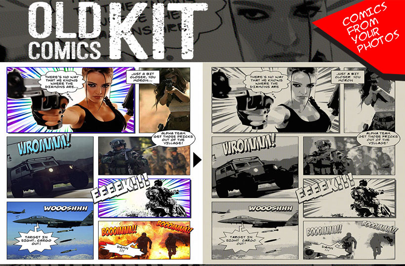 Old Comics Generator Action Kit for Photoshop